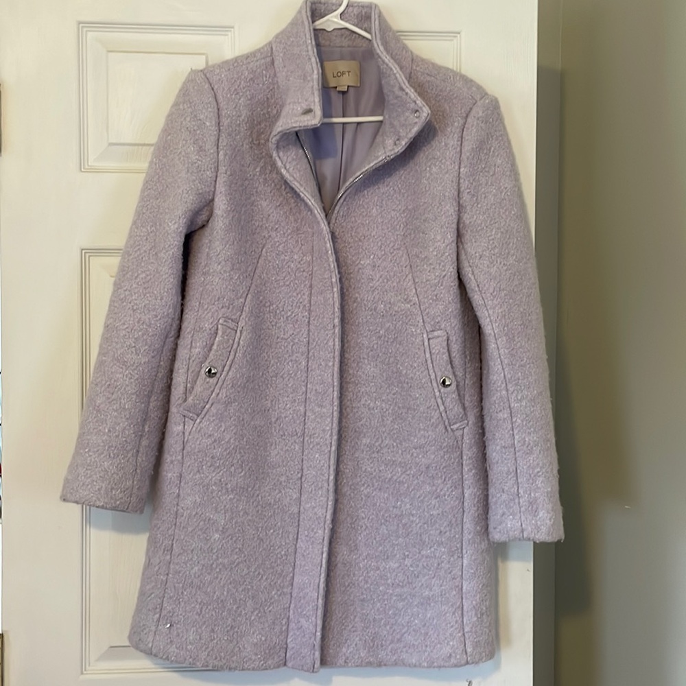 Loft lilac heavy wool blend jacket - XS